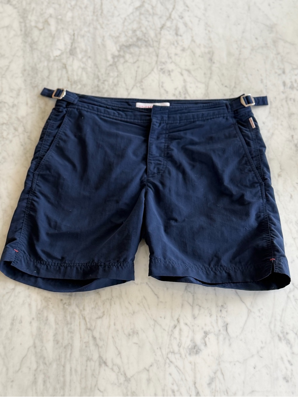 Orlebar Brown Bulldog Swim Shorts — Classic Navy, Size 30